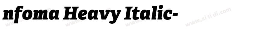 nfoma Heavy Italic字体转换